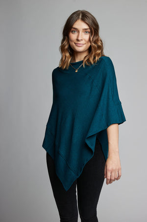 Zaryn cotton blend poncho pullover hotsell