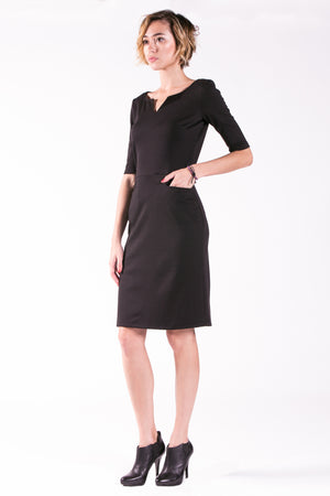 Lulu Ponte Dress with Front Pockets