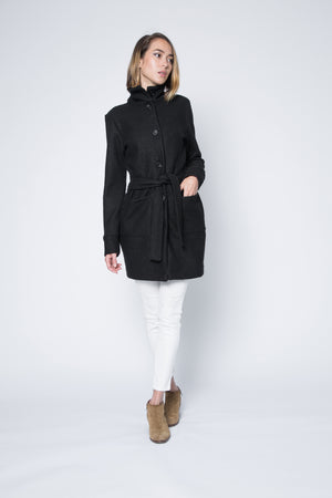 Sherry Funnel Neck Wool Coat