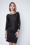 black dolman dress in relax fit sleeve