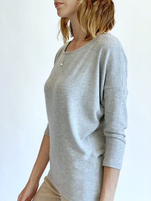 Quarter Sleeve Dolman Top in Ultra Soft Cashmere Feel and Lightweight Jersey.