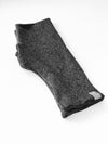 One size double layer fingerless glove in charcoal heather