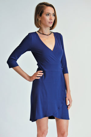 Signature Amanda Ballet-Inspired Wrap Dress in Stretchable Jersey